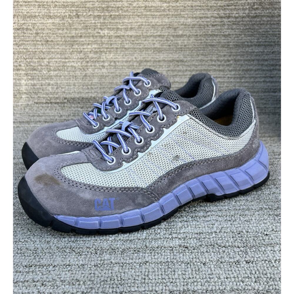 CAT Work Shoes Steel Toe Slip Resistant Comfortable Women’s Size 7 US